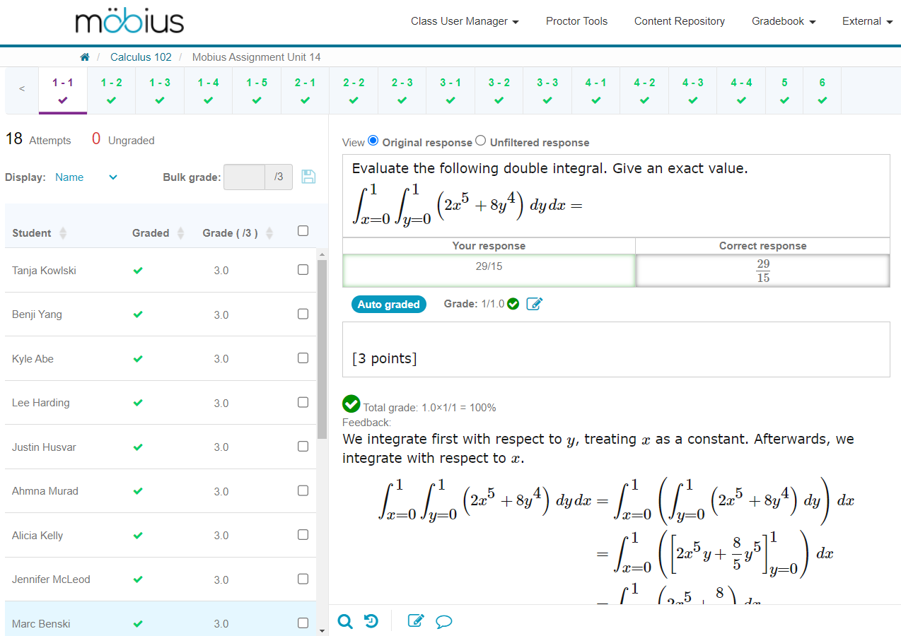 Mobius platform dashboard